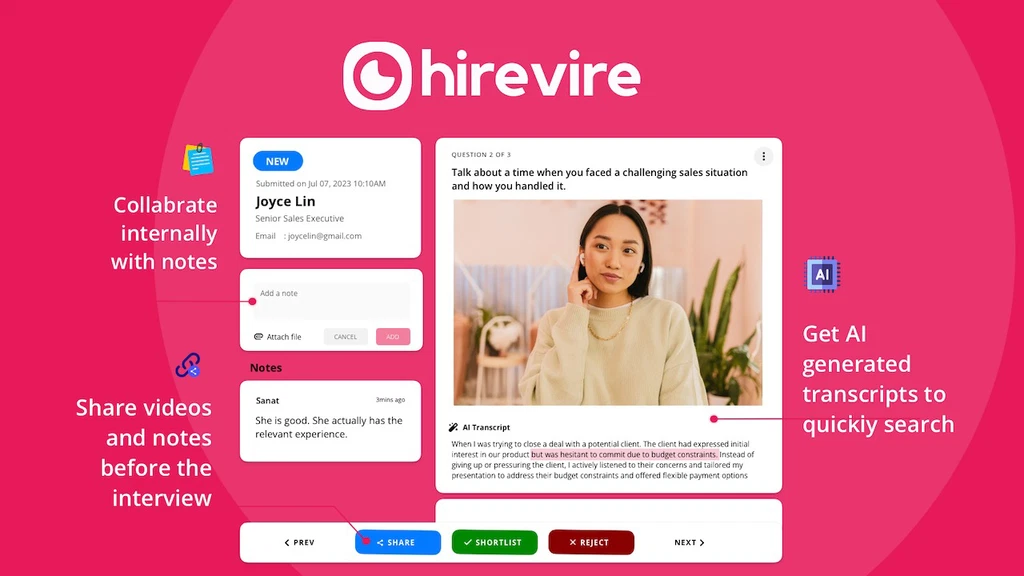 Hirevire Video Collection Tool