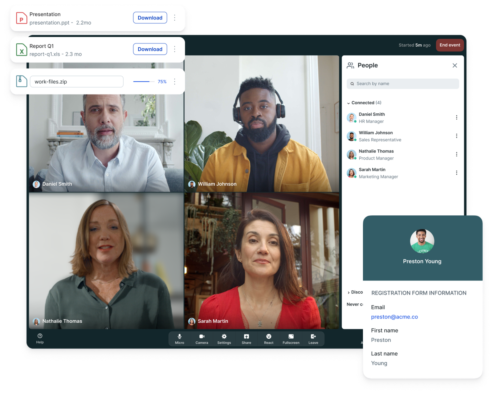 Livestorm Webinar Interface
