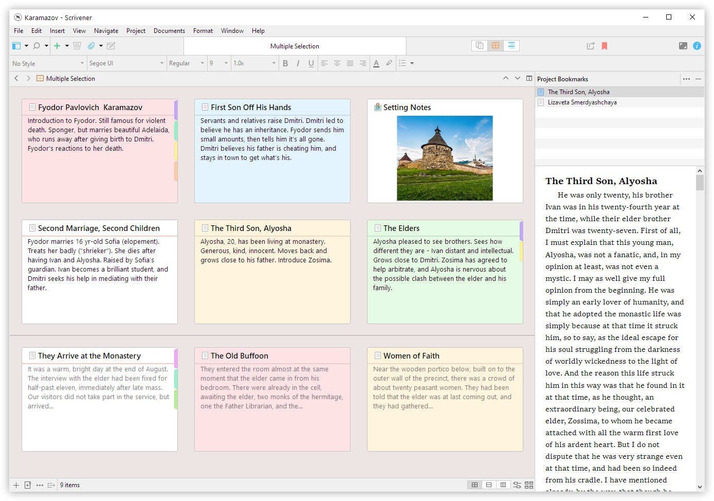 Scrivener Interface