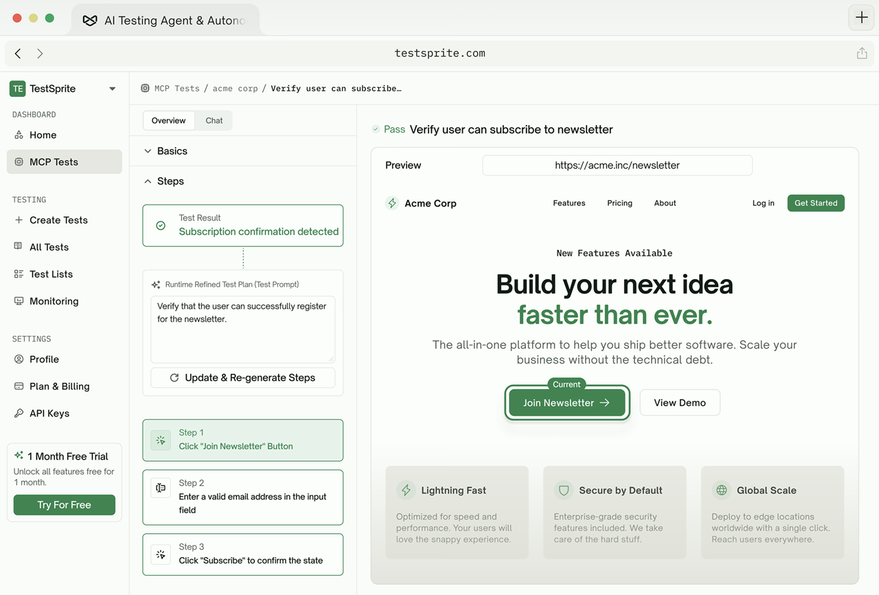 TestSprite Interface