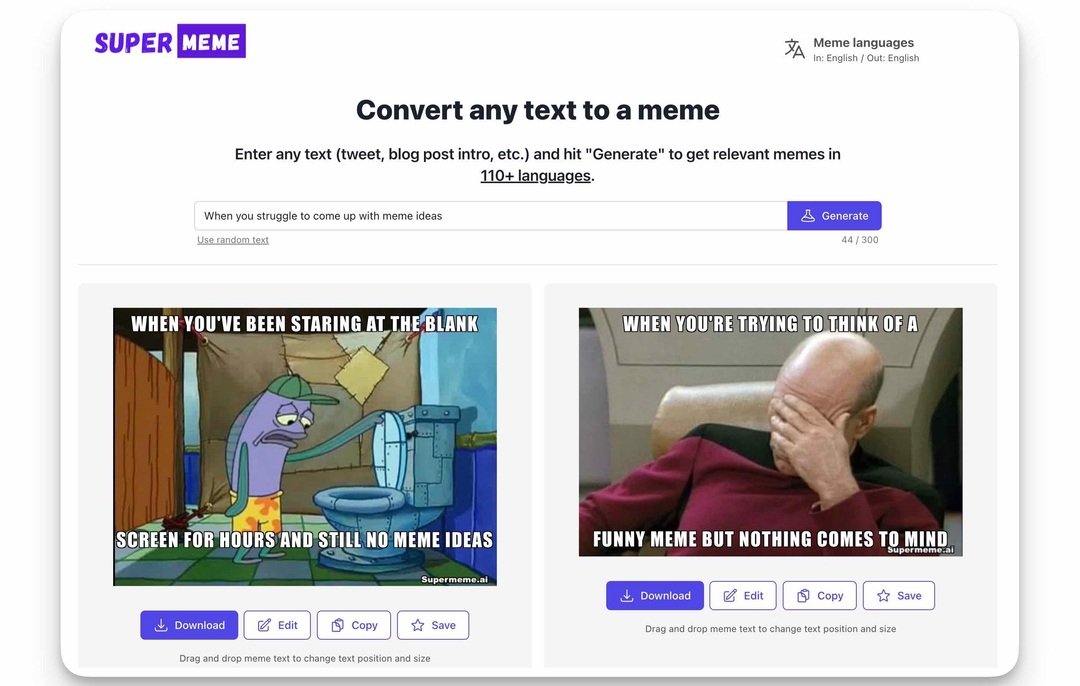 Supermeme.ai Interface
