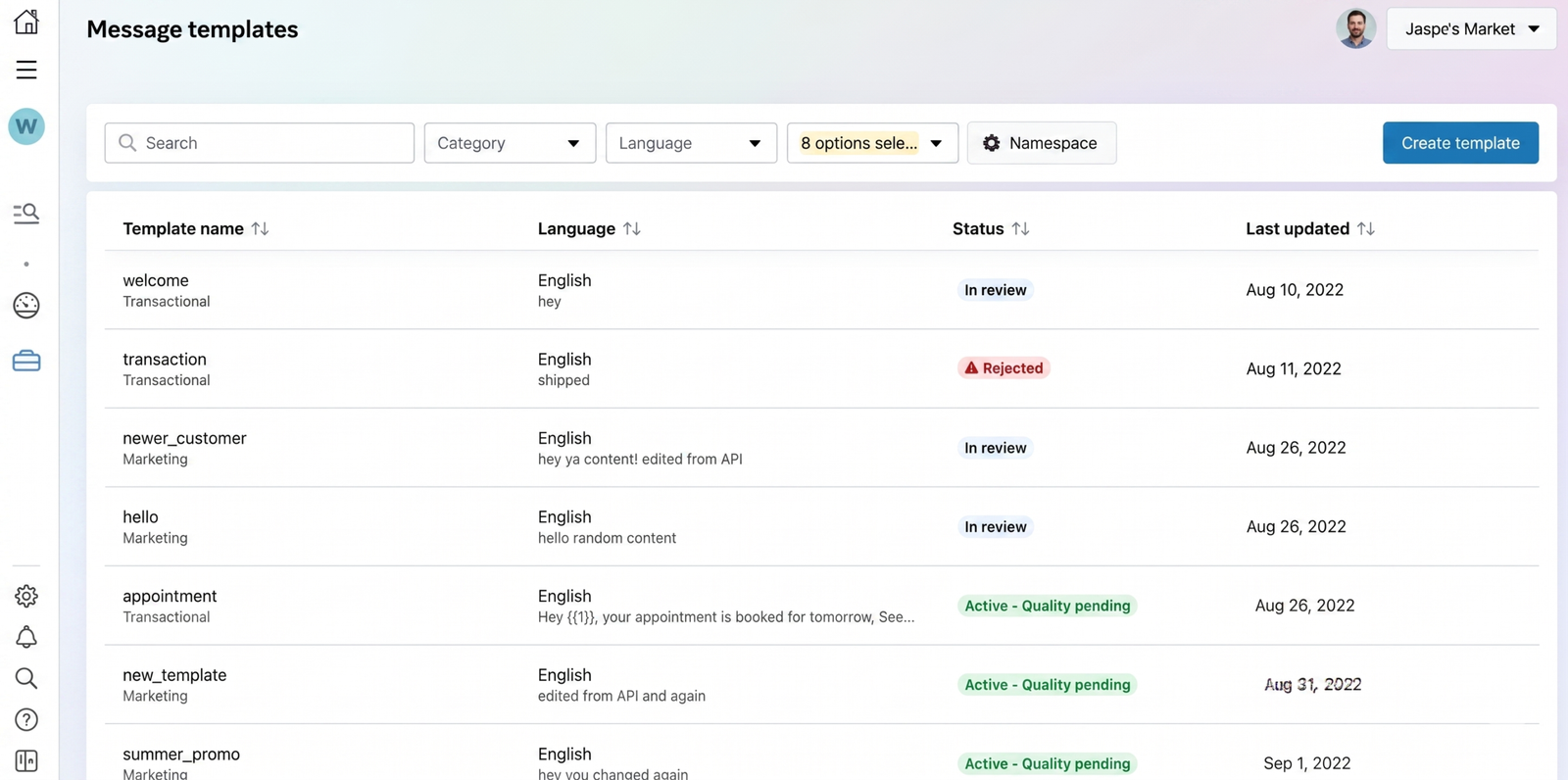 Wati Message Templates