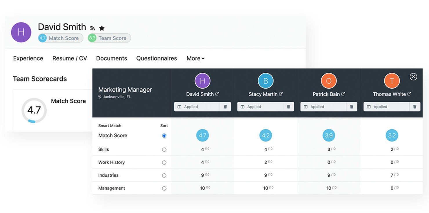 Breezy HR candidate pipeline board showing drag-and-drop hiring stages